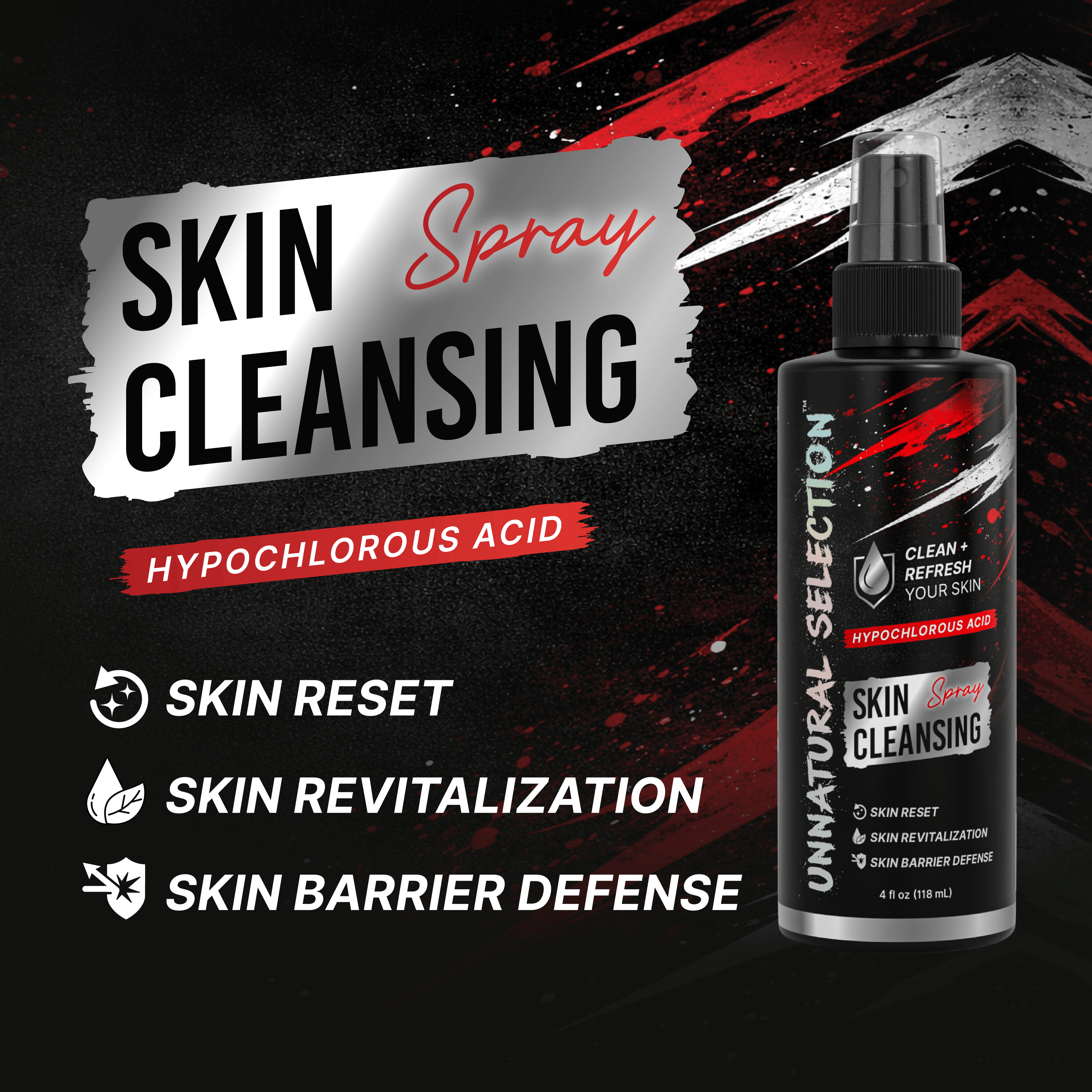 Hypochlorous Acid Face & Body Skin Cleansing Spray 4oz